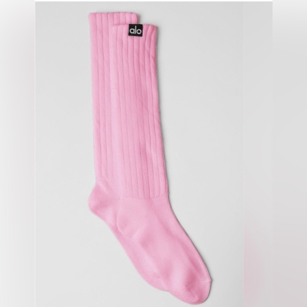 ALO Pink Scrunch Socks M Women’s 8-11.5 Men’s 6.5-10